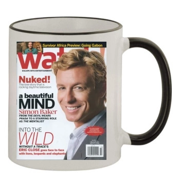 Simon Baker 11oz Colored Rim & Handle Mug