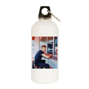 Simon Baker White Water Bottle With Carabiner