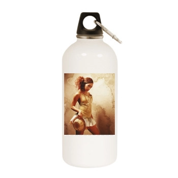 Solange Knowles White Water Bottle With Carabiner