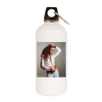 Solange Knowles White Water Bottle With Carabiner