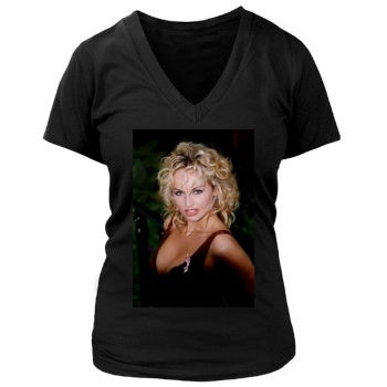 Adriana Karembeu Women's Deep V-Neck TShirt