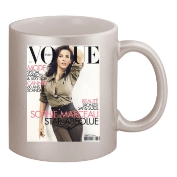 Sophie Marceau 11oz Metallic Silver Mug