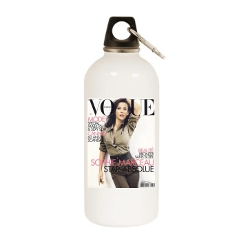 Sophie Marceau White Water Bottle With Carabiner