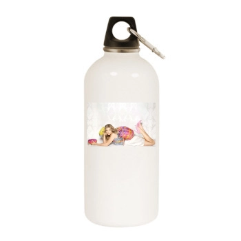 Fergie White Water Bottle With Carabiner