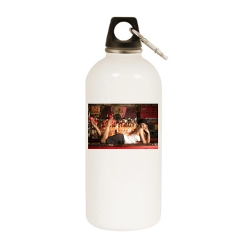 Fergie White Water Bottle With Carabiner