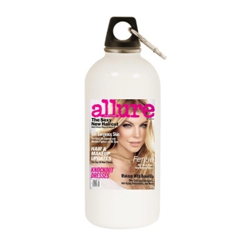 Fergie White Water Bottle With Carabiner