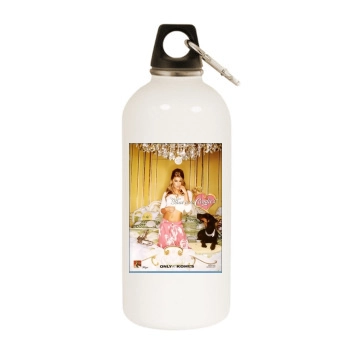 Fergie White Water Bottle With Carabiner