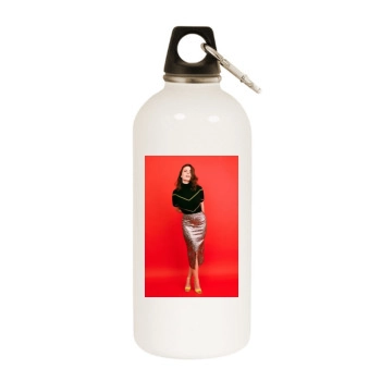 Hayley Atwell White Water Bottle With Carabiner