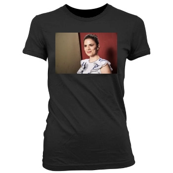 Hayley Atwell Women's Junior Cut Crewneck T-Shirt