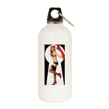 Fergie White Water Bottle With Carabiner