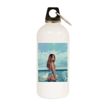 Heidi Klum White Water Bottle With Carabiner