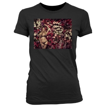 Heidi Klum Women's Junior Cut Crewneck T-Shirt