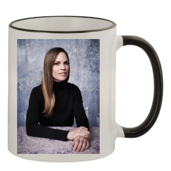 Hilary Swank 11oz Colored Rim & Handle Mug