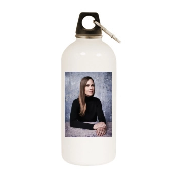 Hilary Swank White Water Bottle With Carabiner