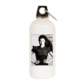 Fergie White Water Bottle With Carabiner