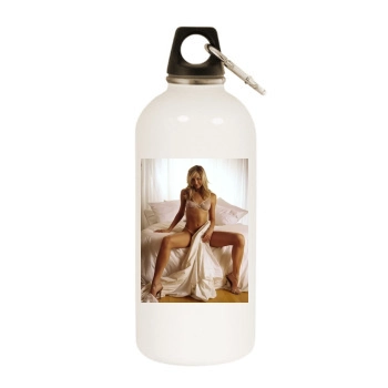 Stacy Keibler White Water Bottle With Carabiner