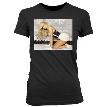 Stacy Keibler Women's Junior Cut Crewneck T-Shirt