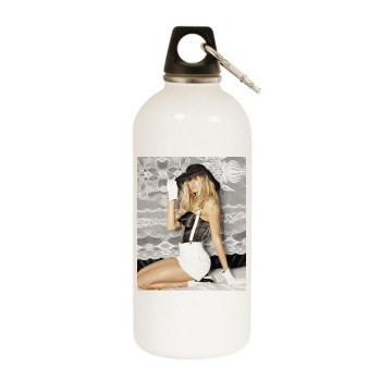 Stacy Keibler White Water Bottle With Carabiner