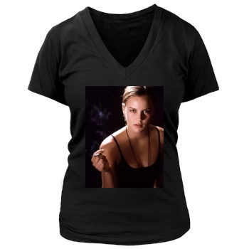 Abbie Cornish Women's Deep V-Neck TShirt