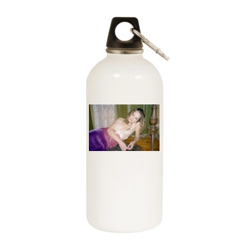 Abbie Cornish White Water Bottle With Carabiner