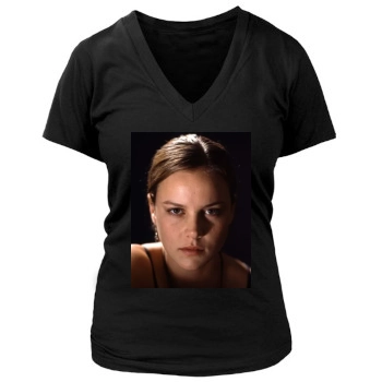 Abbie Cornish Women's Deep V-Neck TShirt