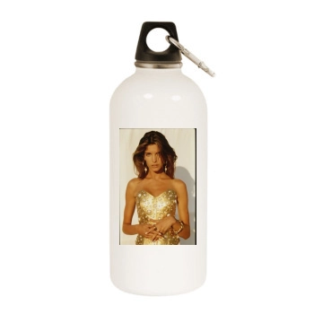 Stephanie Seymour White Water Bottle With Carabiner