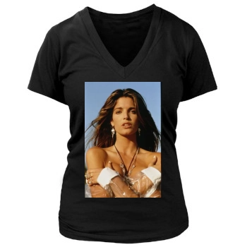 Stephanie Seymour Women's Deep V-Neck TShirt