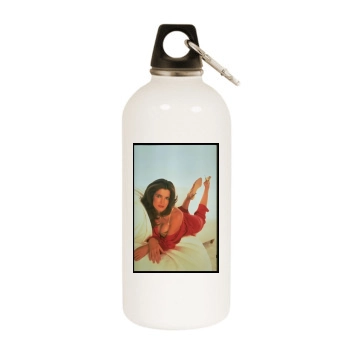 Stephanie Seymour White Water Bottle With Carabiner