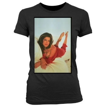 Stephanie Seymour Women's Junior Cut Crewneck T-Shirt