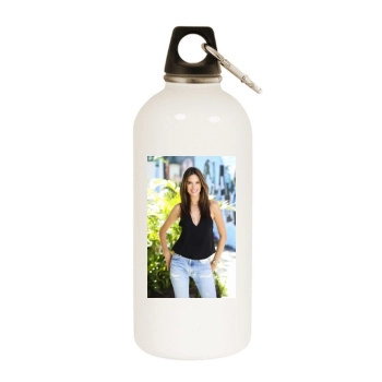 Alessandra Ambrosio White Water Bottle With Carabiner