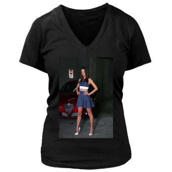 Alessandra Ambrosio Women's Deep V-Neck TShirt