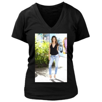 Alessandra Ambrosio Women's Deep V-Neck TShirt