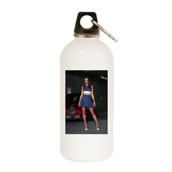 Alessandra Ambrosio White Water Bottle With Carabiner