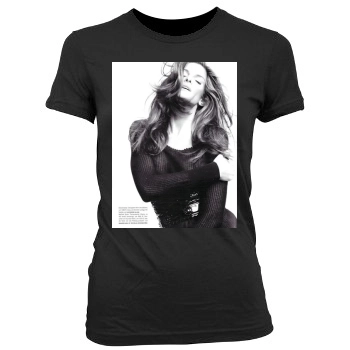 Stephanie Seymour Women's Junior Cut Crewneck T-Shirt