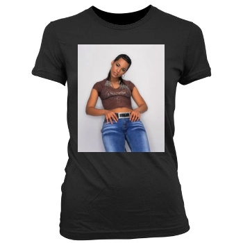 Alicia Keys Women's Junior Cut Crewneck T-Shirt