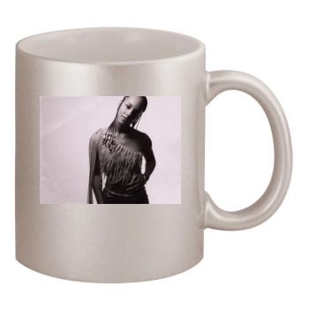 Alicia Keys 11oz Metallic Silver Mug