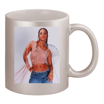 Alicia Keys 11oz Metallic Silver Mug