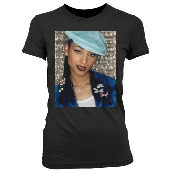 Alicia Keys Women's Junior Cut Crewneck T-Shirt