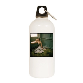 Anna Popplewell White Water Bottle With Carabiner