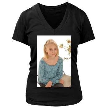 AnnaSophia Robb Women's Deep V-Neck TShirt