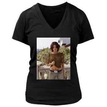 Asia Argento Women's Deep V-Neck TShirt