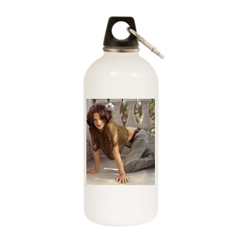 Asia Argento White Water Bottle With Carabiner