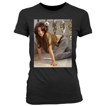 Asia Argento Women's Junior Cut Crewneck T-Shirt