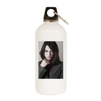 Asia Argento White Water Bottle With Carabiner