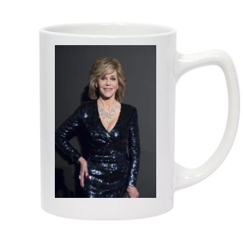 Jane Fonda 14oz White Statesman Mug