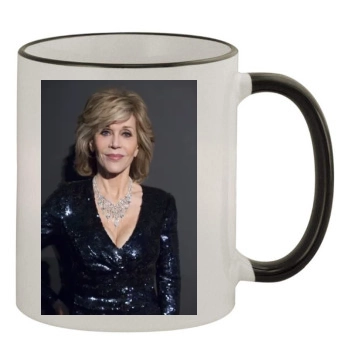 Jane Fonda 11oz Colored Rim & Handle Mug