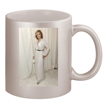 Jane Fonda 11oz Metallic Silver Mug