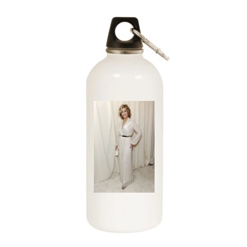 Jane Fonda White Water Bottle With Carabiner