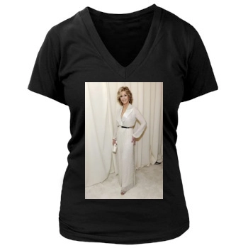 Jane Fonda Women's Deep V-Neck TShirt