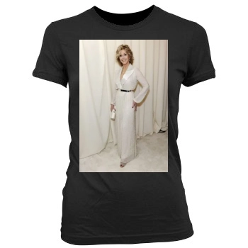 Jane Fonda Women's Junior Cut Crewneck T-Shirt